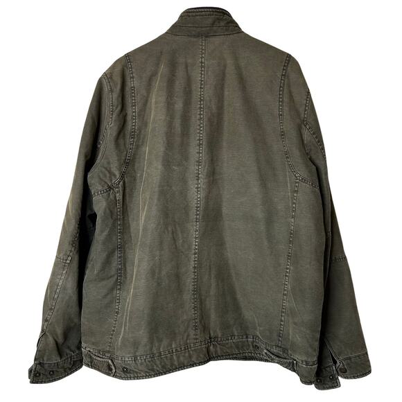 Levis Jacket Size XXL Coat Khaki Green Brown Chore Work Utility Pockets Quilted - Picture 2 of 13